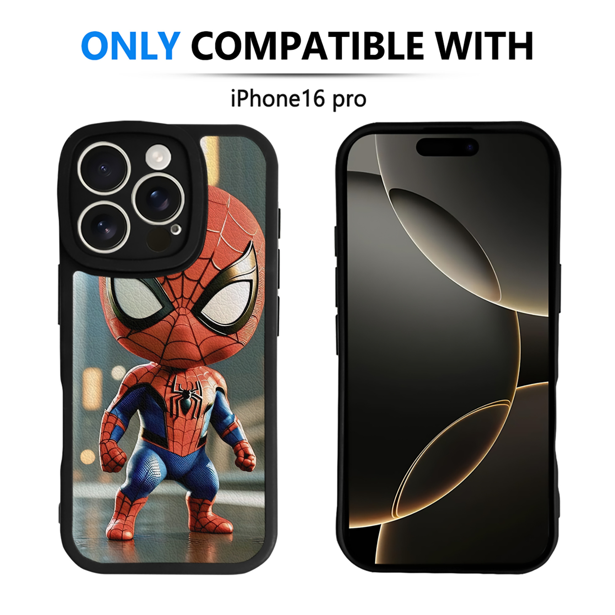 Spider Man スパイダーマン 【iPhone 16シリーズ対応】シリコンスマホケース（レザー調） 材質：シリコン